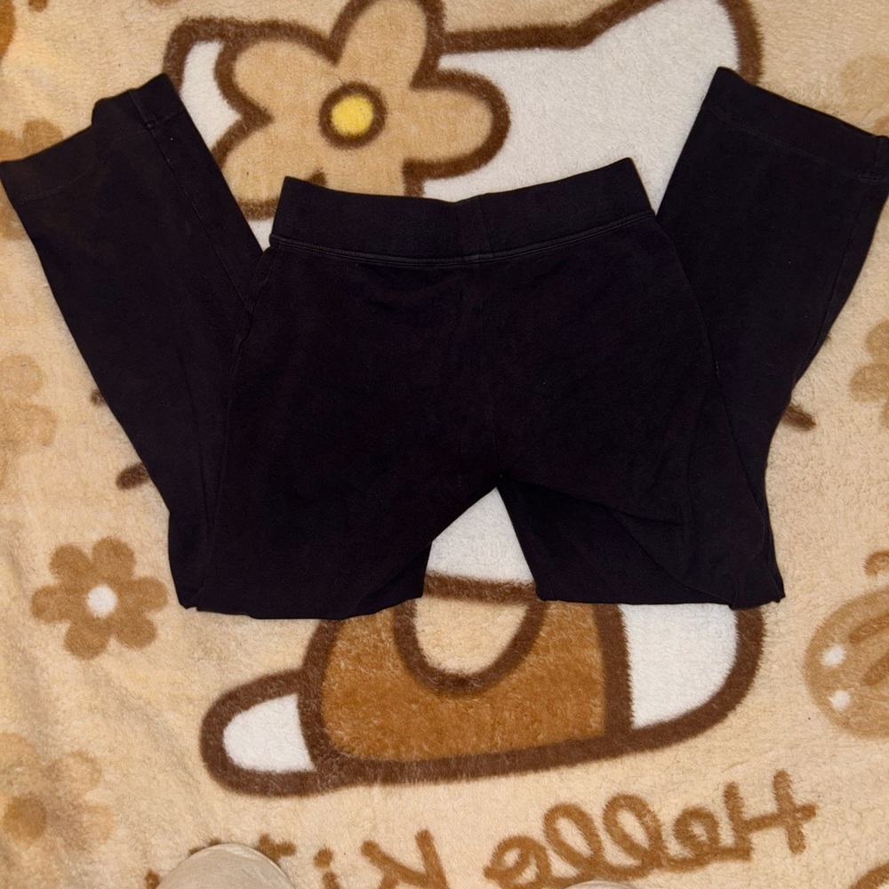 off-black straight leggings